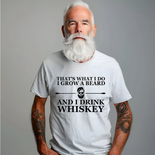 Whiskey citerar lustigt skäggigt ord t shirt (Skapare uppladdad)