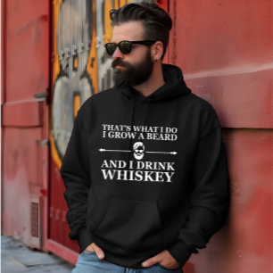 Whiskey citerar med lustigt skäggigt ord hoodie