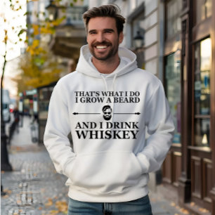 Whiskey citerar med lustigt skäggigt ord hoodie
