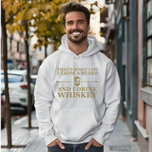 Whiskey citerar med lustigt skäggigt ord hoodie