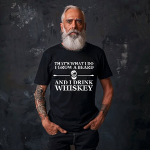 Whiskey citerar med lustigt skäggigt ord t shirt