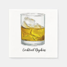 Whiskey Cocktail Napkin