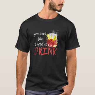 Whiskey Cocktail Party Jag Behöver En Drink T Shirt