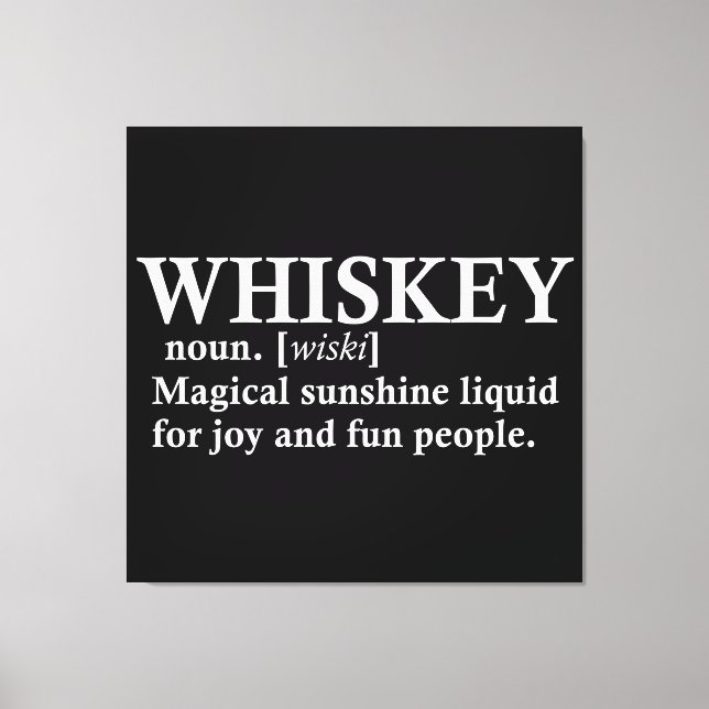 Whiskey-definition roliga drickstecken canvastryck (Framsida)