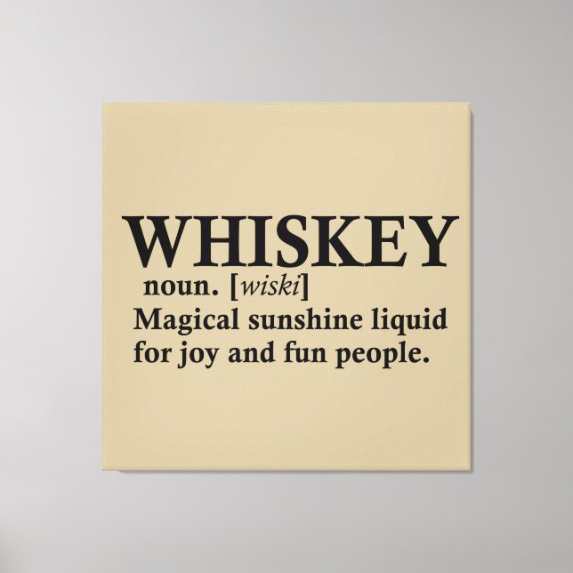 Whiskey-definition roliga drickstecken canvastryck (Framsida)