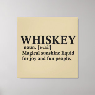 Whiskey-definition roliga drickstecken canvastryck