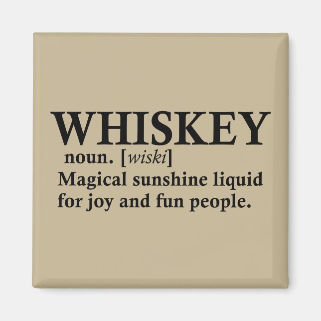 Whiskey-definition roliga drickstecken magnet (Framsidan)