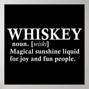 Whiskey-definition roliga drickstecken poster
