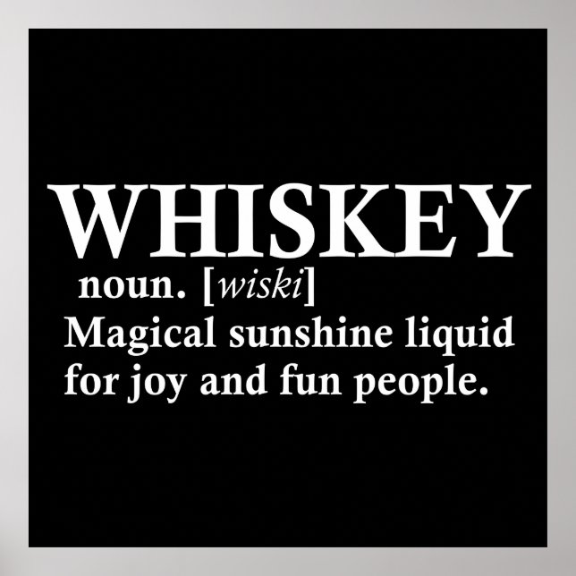 Whiskey-definition roliga drickstecken poster (Framsidan)