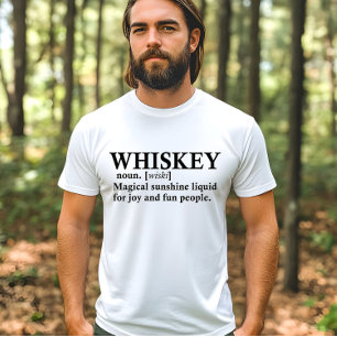 Whiskey-definition roliga drickstecken t shirt