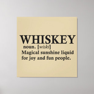 whiskey-definition whisky-lustigt citat canvastryck