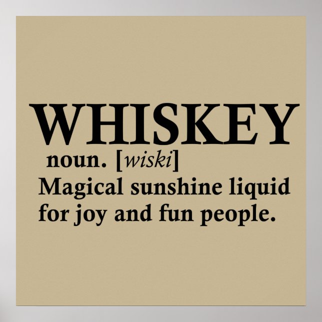 whiskey definition whisky roliga citat poster (Framsidan)