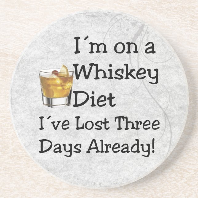 Whiskey Diet Underlägg Sandsten (Framsidan)