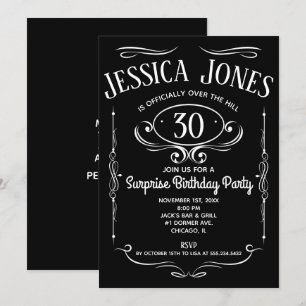 Whiskey-etikett över Backe Inbjudningar