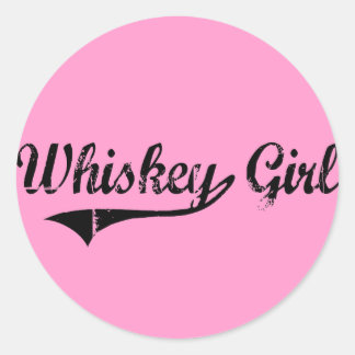 Whiskey Girl Runt Klistermärke