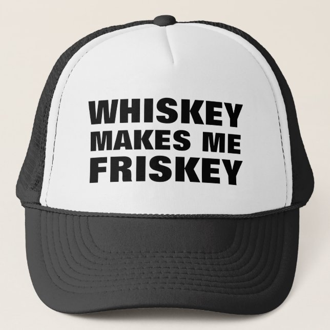 Whiskey gör mig den Friskey truckerkepsen Keps (Framsida)