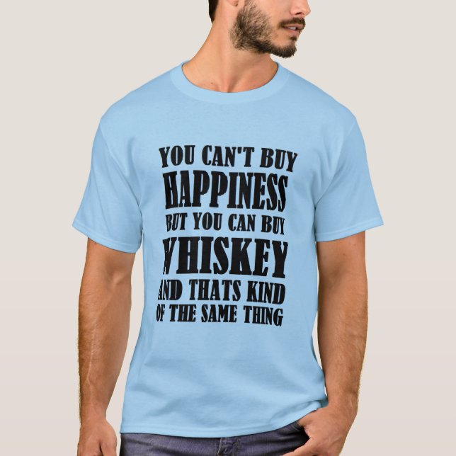 whiskey=happiness tee shirt (Framsida)