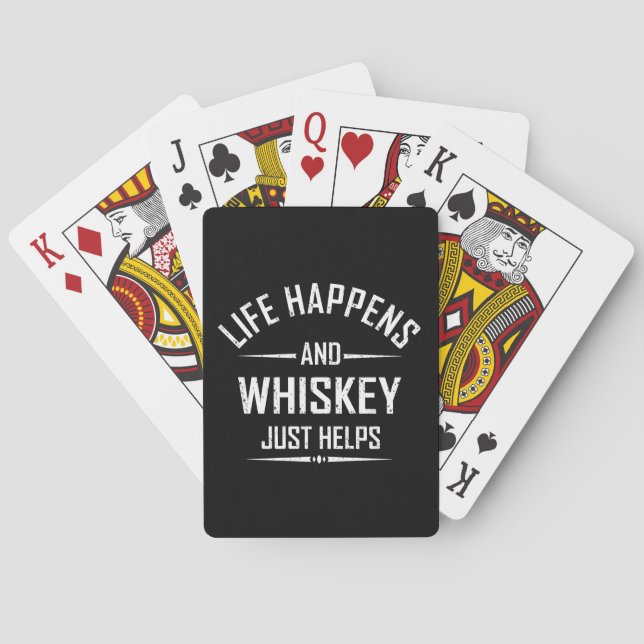 Whiskey hjälper roliga citattecken att dricka alko casinokort (Baksidan)