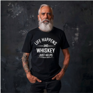 Whiskey hjälper roliga citattecken att dricka alko t shirt