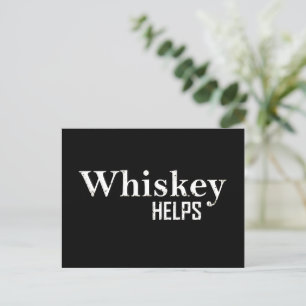 Whiskey hjälper till att roliga alkoholofferter helg vykort