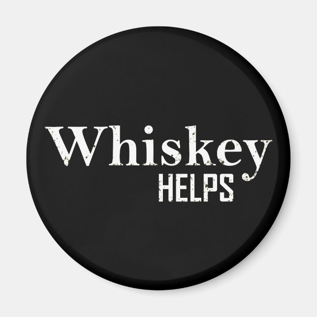 Whiskey hjälper till att roliga alkoholofferter magnet (Framsidan)