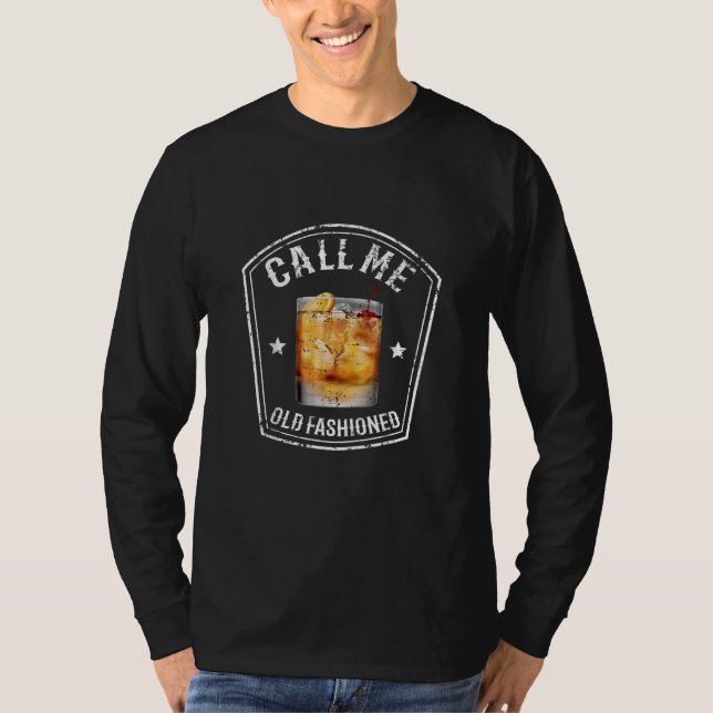 Whiskey kallar mig gammal fashioned t shirt (Framsida)