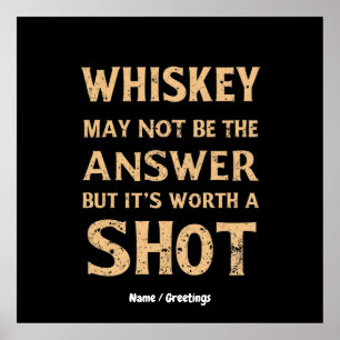 Whiskey kanske inte är svaret, men det är värt en poster
