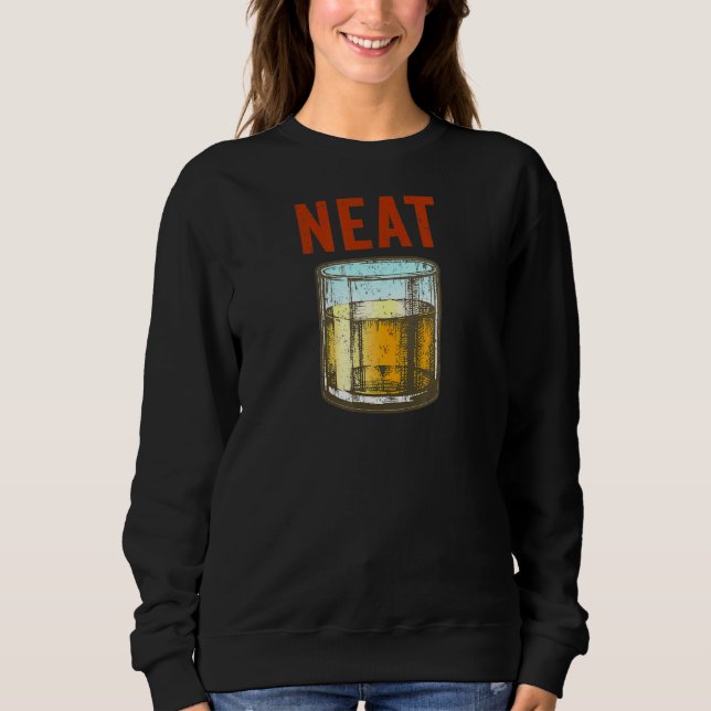 Whiskey Neat Old Fashioned Scotch and Bourbon Drin T Shirt (Framsida)