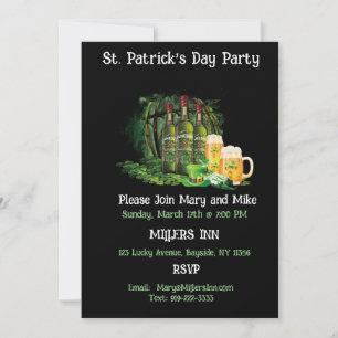 Whiskey och Beer St. Patrick's Day Party Inbjudningar
