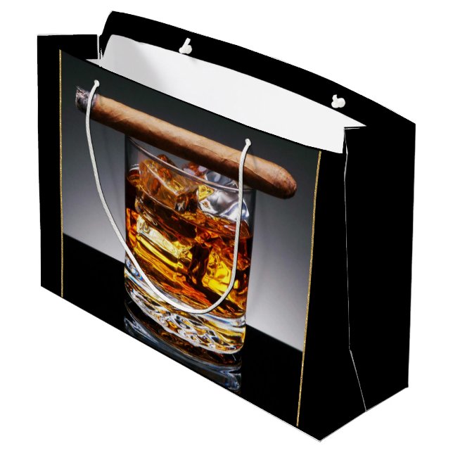 Whiskey och Cigar Mans Black Gold Klassisk (Baksidan Vinklad)