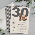 Whiskey och Cigars Masculine 30års födelsedag Part Inbjudningar<br><div class="desc">En manlig inbjudan från 30års födelsedag för att förbereda gästerna för ett minnesvärt party, anpassad design har fet stil med 30 års ålder tillsammans med handskrivet skript som visar ut 30 längs sidan. En whiskey flaska, ett glas som hälls över vatten och en cigarrgrafik bidrar till den festliga party-stämningen i...</div>