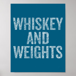 Whiskey Och Vikter Inga Kolhydrater Roligt Gymmote Poster