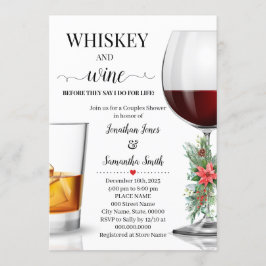 Whiskey och vin innan jag gör julduschen inbjudningar