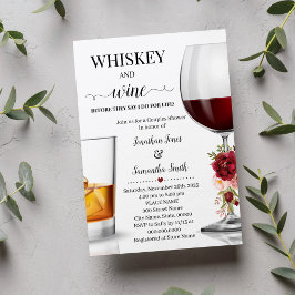 Whiskey och Vin innan jag gör Par Shower Inbjudningar