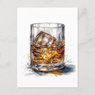 Whiskey on Sten Art Vykort