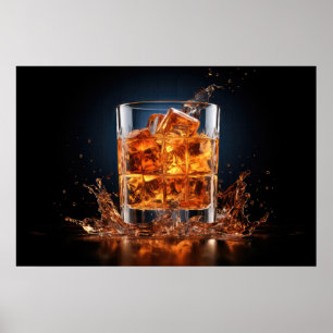 Whiskey på Sten Poster