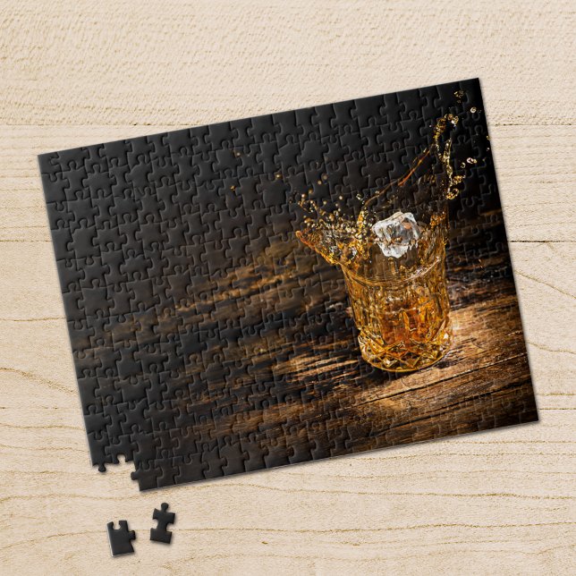 Whiskey på Sten Pussel (Whiskey on the Rocks Jigsaw Puzzle)