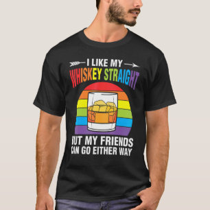 Whiskey Rak Friends Rainbow Ally LGBTQ Pride T Shirt