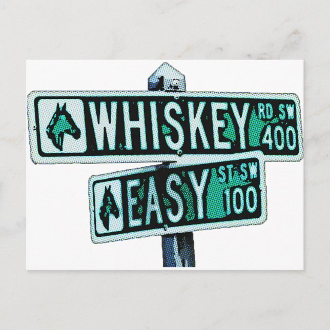 Whiskey Rode and Easy Street 2 Vykort (Framsida)