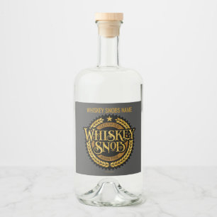 Whiskey Snob Spritflaskor Etikett