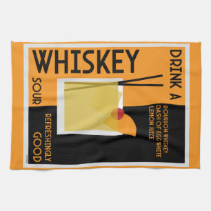 Whiskey Sour Cocktail Kökshandduk