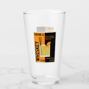 Whiskey Sour Cocktail Napkin Glaskopp