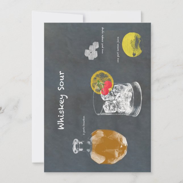 Whiskey Sour Inbjudningar (Framsida)