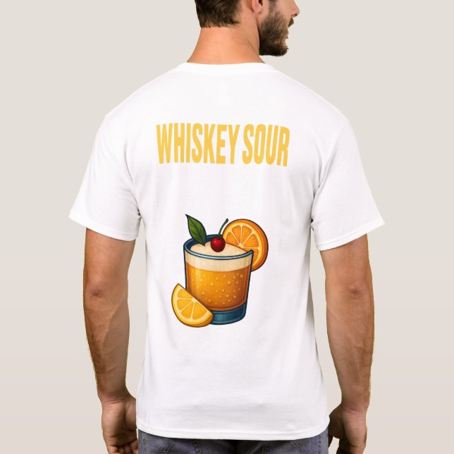 Whiskey Sour T-Shirt – Classic Bourbon Cocktail (Baksida)