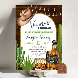 Whiskey Spansk Cowboy Födelsedagsinbjudan Inbjudningar