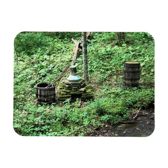 Whiskey still vid Mabry Mill, VA Magnet (Horisontell)