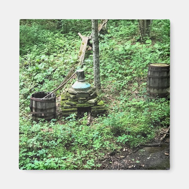 Whiskey still vid Mabry Mill, VA Magnet (Framsidan)