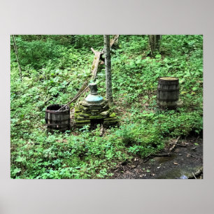 Whiskey still vid Mabry Mill, Virginia Poster