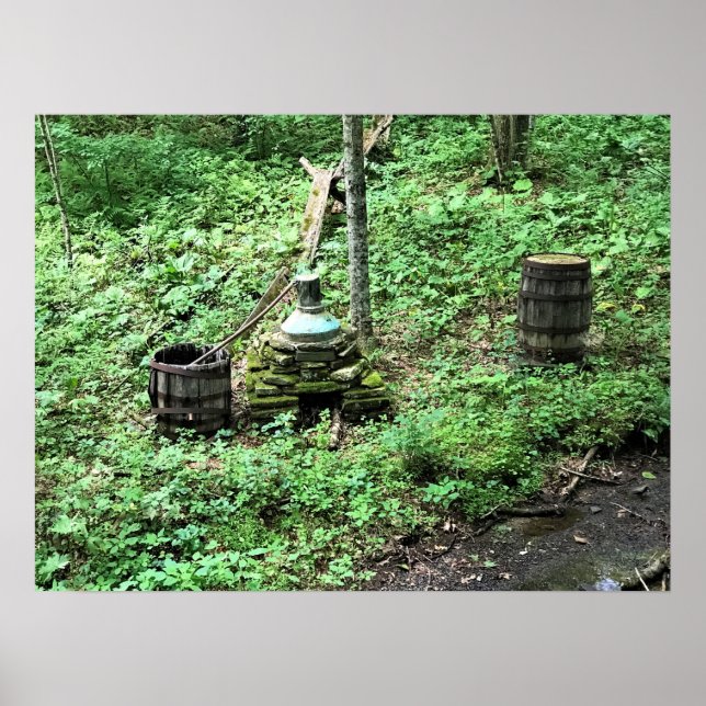 Whiskey still vid Mabry Mill, Virginia Poster (Framsidan)