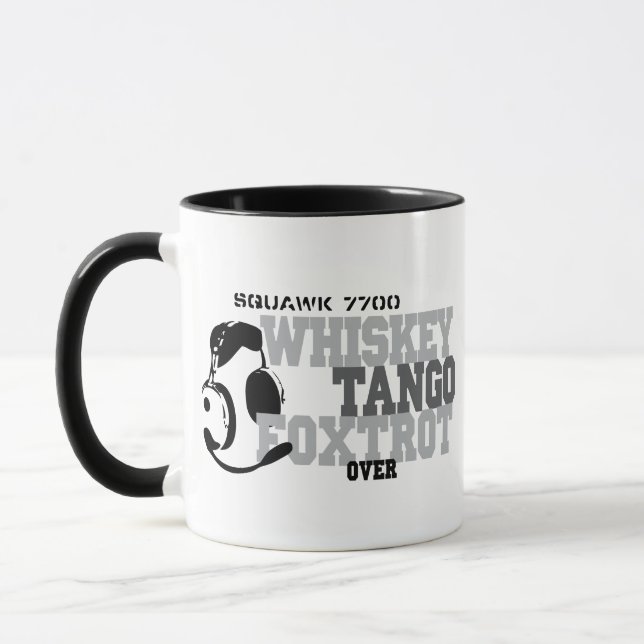 Whiskey Tango Foxtrot - Aviation Humor Mugg (Vänster)